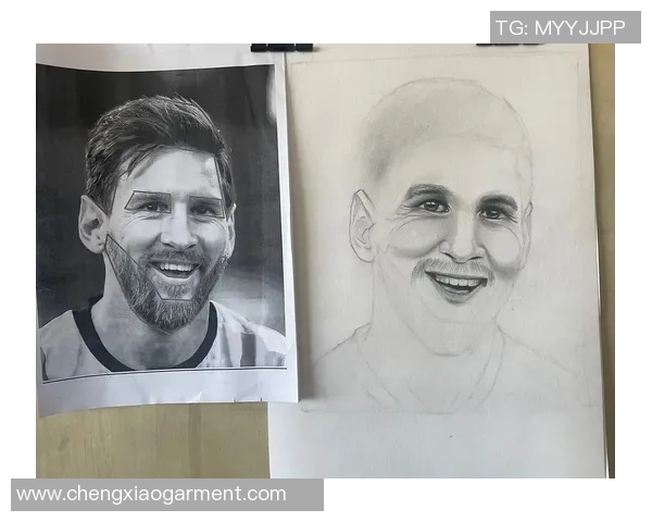 梅西经典瞬间素描呈现足球传奇之辉煌与艺术之融合